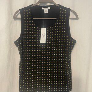 Joan Vass Black Studded Shell